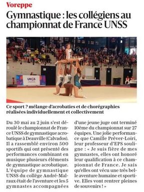 Championnat de France UNSS de gymnastique Acrobatique